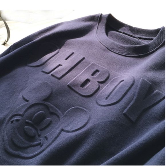 Stereo Mickey Print Red Sweatshirt - Picture 4 of 7